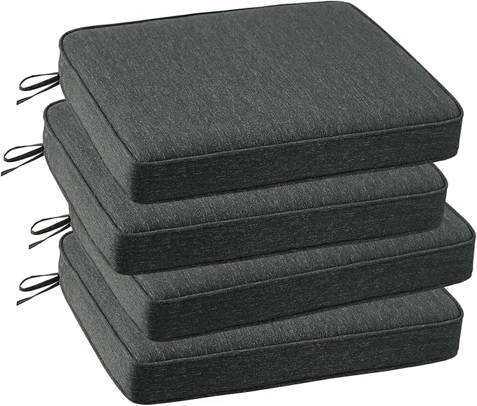 Outdoor Square Corner Seat Cushion, 18.5"x16"x3", Non Slip Seat Cushion Pads by Supdurplus