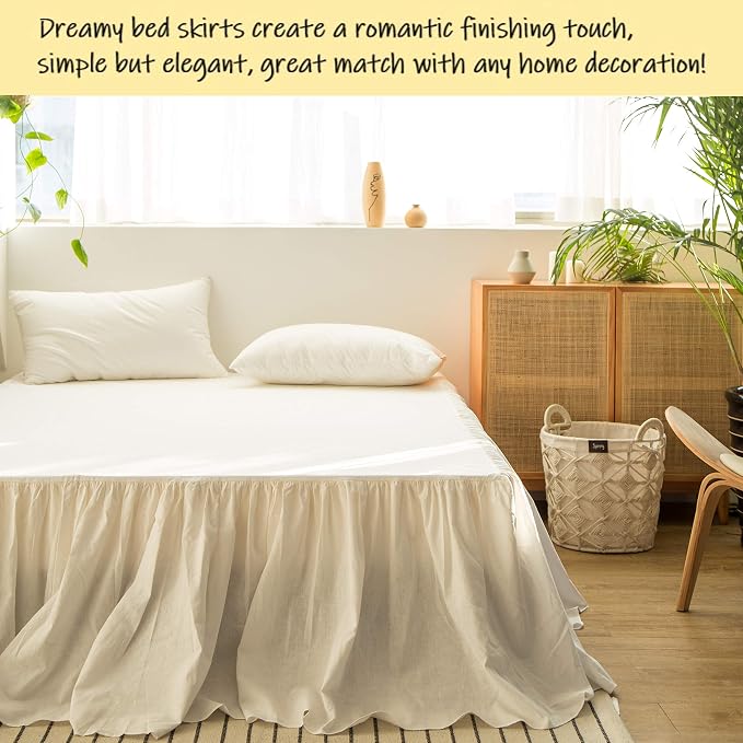 BISELINA French Linen Bed Skirt - Image 5
