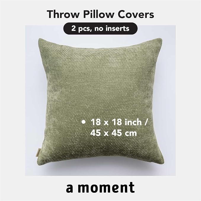 a moment Pack of 2 Decorative Chenille Throw Pillow Covers - Image 4