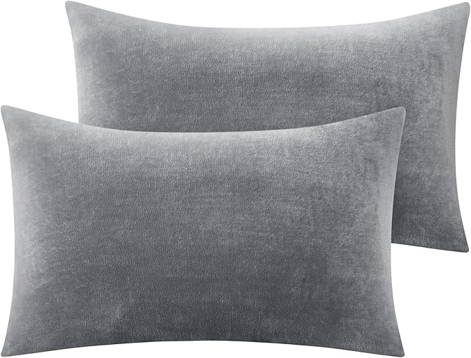 BEDELITE Flannel Pillowcases Standard Set of 2, Super Soft Fleece Pillow Case by BEDELITE