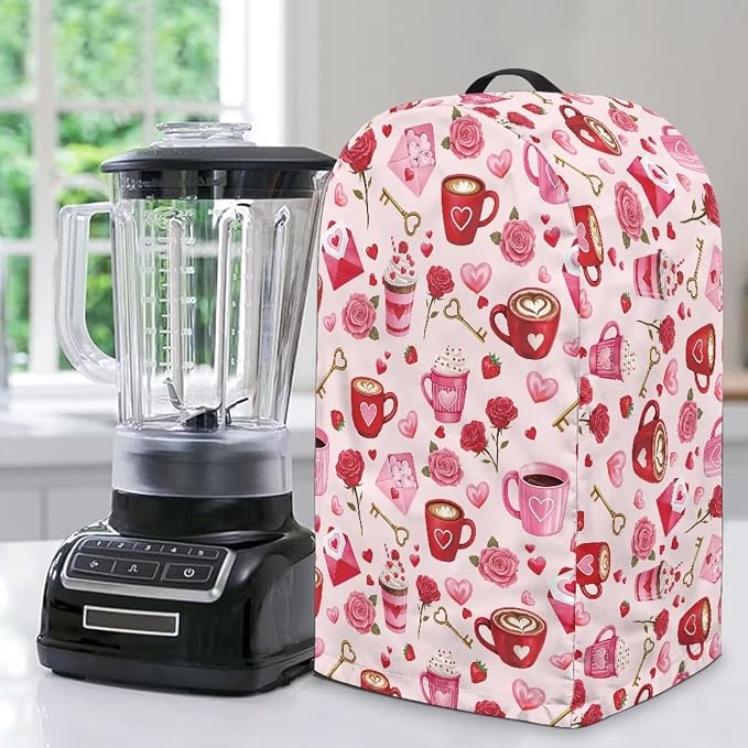 Pink Blender Dust Cover Valentine's Day Food Processor Cover Coffee Machine by Unknown