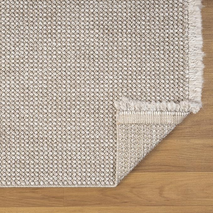 LUXE WEAVERS Solid Machine Woven Taupe 4x6 Area Rug, Indoor Stain-Resistant - Image 7