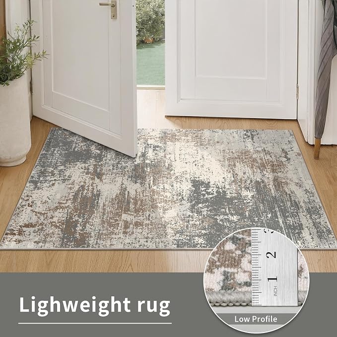 Ciicool 2'6 "x8' Washable Runner Rug, Modern Abstract Hallway Rugs Runner - Image 5