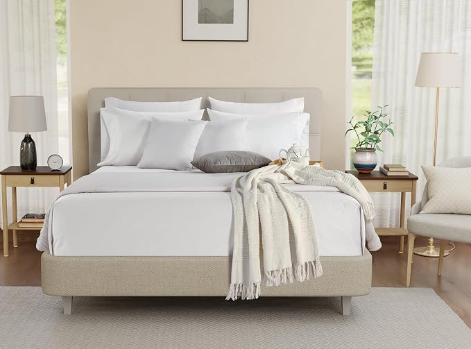100% Egyptian Cotton Sheets King Size Sheets Set - Image 8