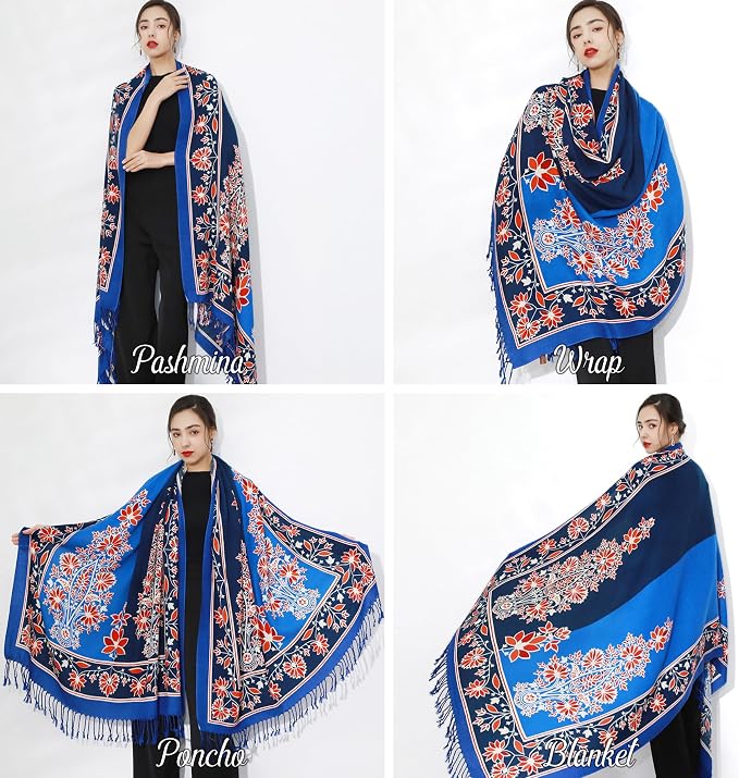 DANA XU 100% Merino Wool Pashmina Shawl - Image 5