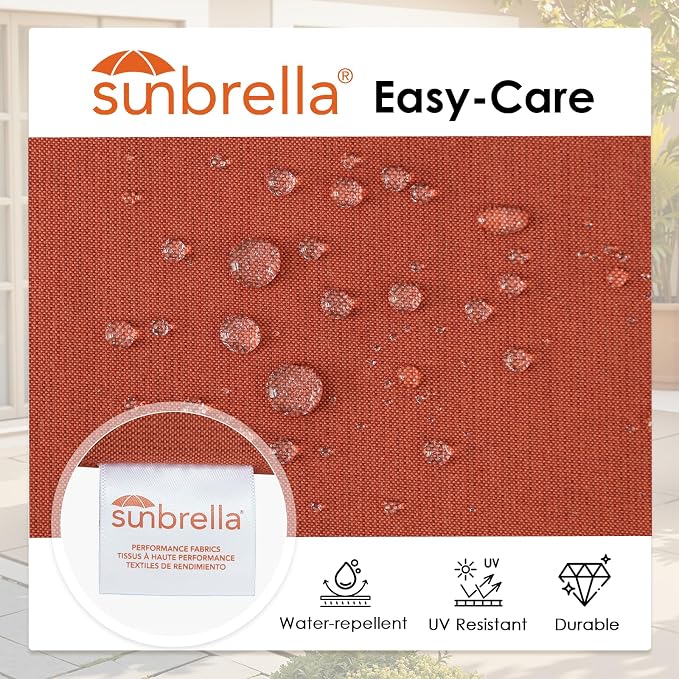 Outdoor Sunbrella Square Corner Seat Cushion, 18.5"x16"x3", Non Slip Seat - Image 2