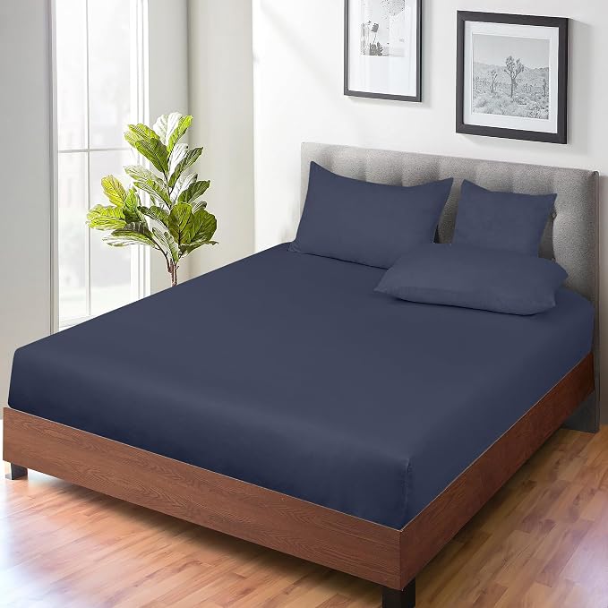 ROYALE LINENS 300 Thread Count 100% Long Staple Combed Cotton Fitted Sheet King - Image 7