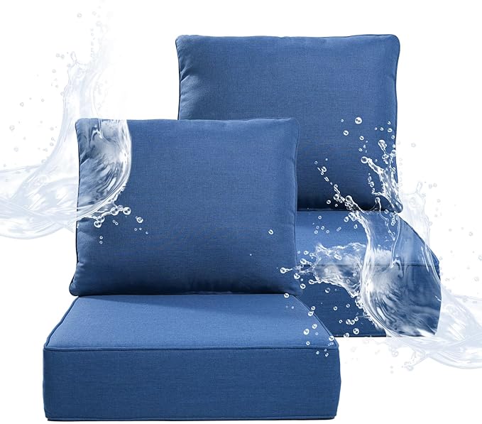 6" Thicker Outdoor Chair Cushion 2 Sets by Artfurniz