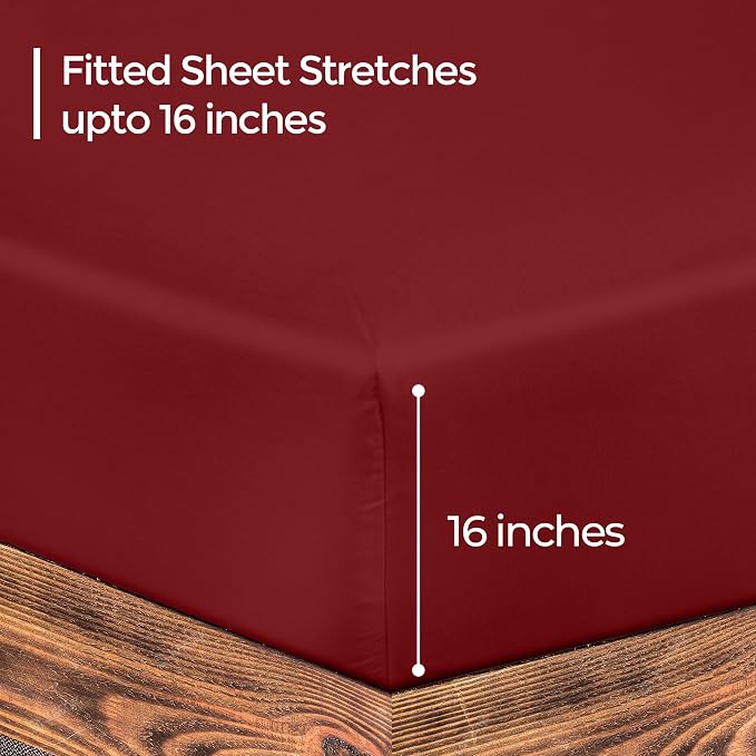 ROYALE LINENS 300 Thread Count 100% Long Staple Combed Cotton Fitted Sheet Twin - Image 2
