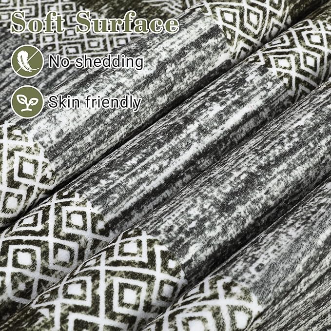 GarveeHome 8x10 Large Washable Area Rug Modern Bordered Rug Distressed - Image 4