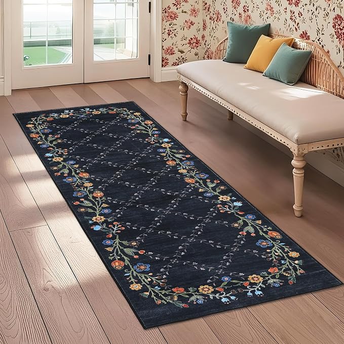 GarveeHome 2x6 Washable Floral Runner Rugs - Image 2
