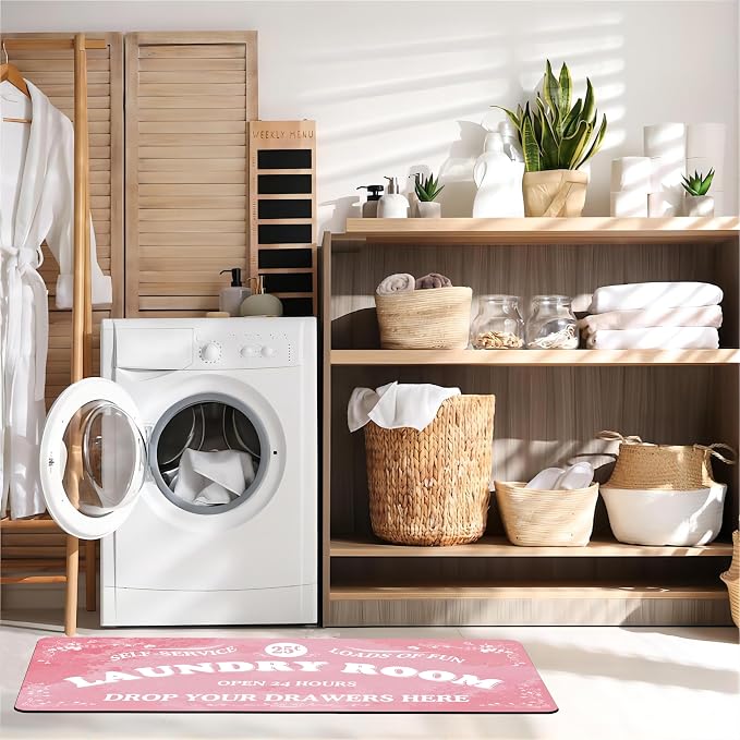 Zoke Laundry Room Rug Runner Stylish Non-Slip Laundry Room Mat 24"x72" - Image 7