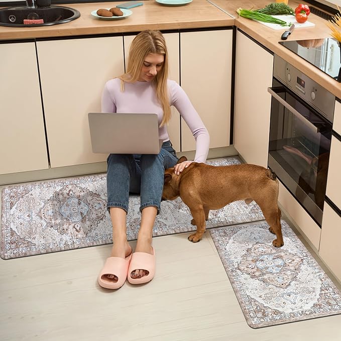 Ileading Anti Fatigue Kitchen Rugs Sets of 2 Cushioned Kitchen Mats - Image 7