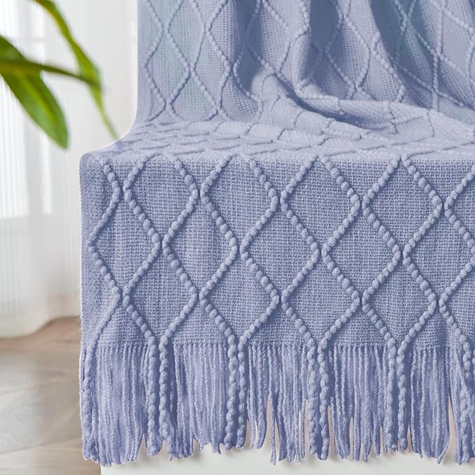 inhand Knitted Throw Blanket for Couch and Bed, Soft Living Room Home Decor by inhand