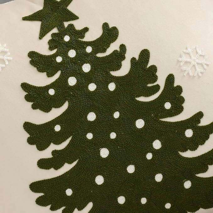 LUOYEHK Christmas Pillow Covers 18x18 Set of 2 Christmas Tree - Image 5