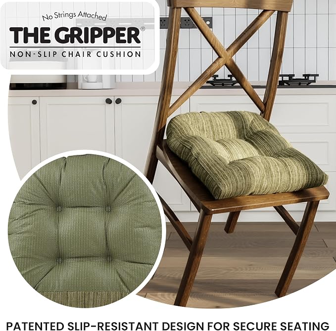 Klear Vu Gripper Overstuffed Universal Non-Slip Dining Chair Cushions - Image 4