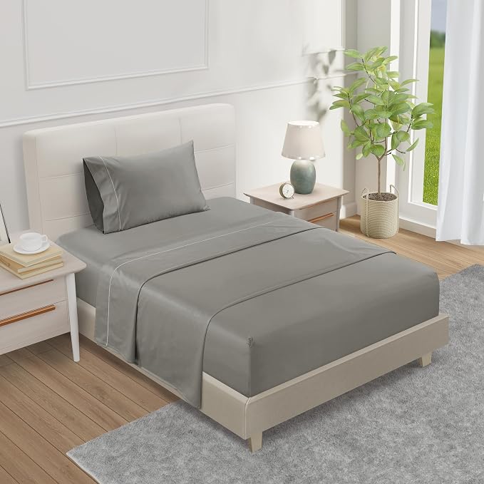800 Thread Count 100% Egyptian Cotton Twin Sheets Set by CHATEAUHOMECOLLECTION