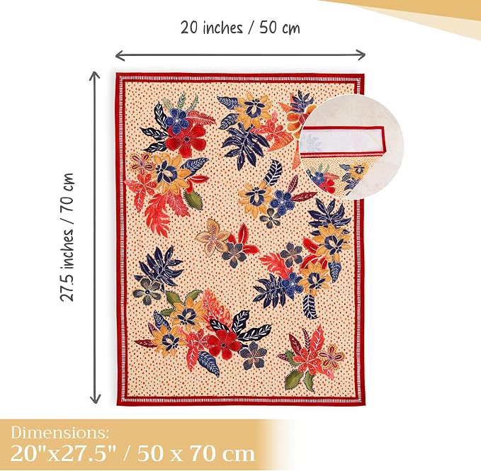 Maison d' Hermine Kitchen Towels Set of 3 100% Cotton 20" x 27.5" Reusable - Image 4