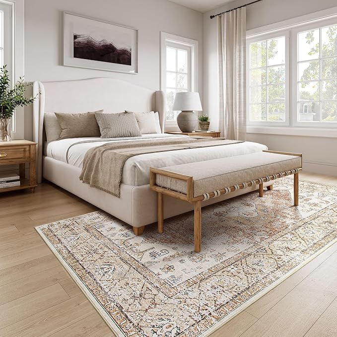 Lahome 5x7 Boho Machine Washable Area Rug - Image 6