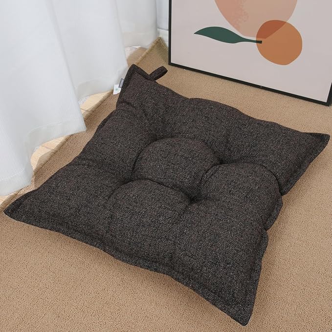 SINSOSSO Large Floor Pillow 22", Thickened Bite-Size Memory Foam Square by SINOSSO