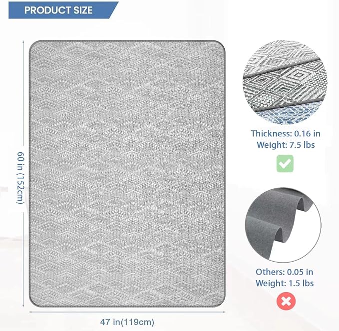 Chair Mat for Hardwood & Tile Floor, Anti Slip, Floor Protector for Home Office - Image 2
