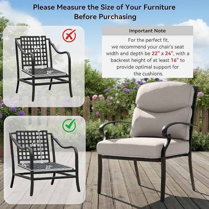 10-Piece Outdoor Patio Cushion Set - Image 6