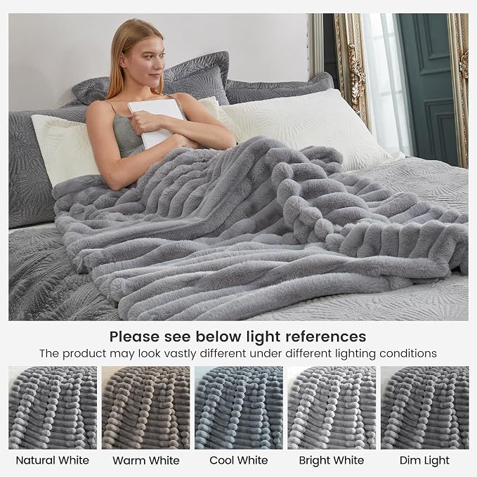 Cozy Bliss Faux Fur Throw Blanket - Image 9