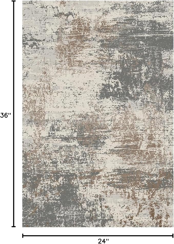 Ciicool Modern Abstract Area Rug 2x3 Washable Small Entryway Rugs, Non-Slip Low - Image 2