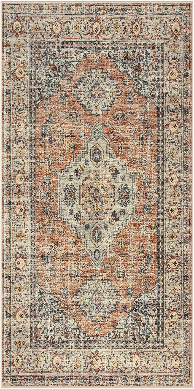 Lahome Oriental Small Area Rug, 2x4 Soft Washable Rugs - Image 8