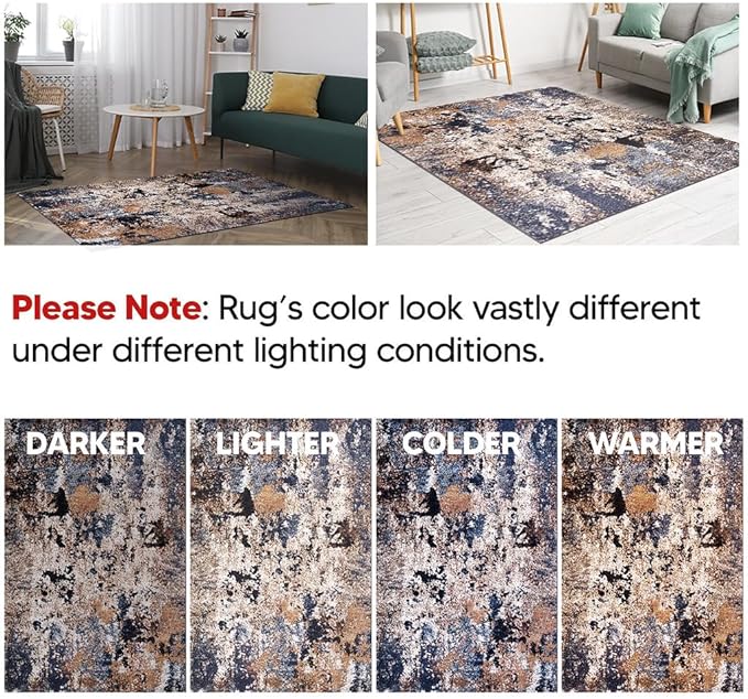 Keen Home Design Area Rugs - 5ft Round Non-Shedding - Image 4