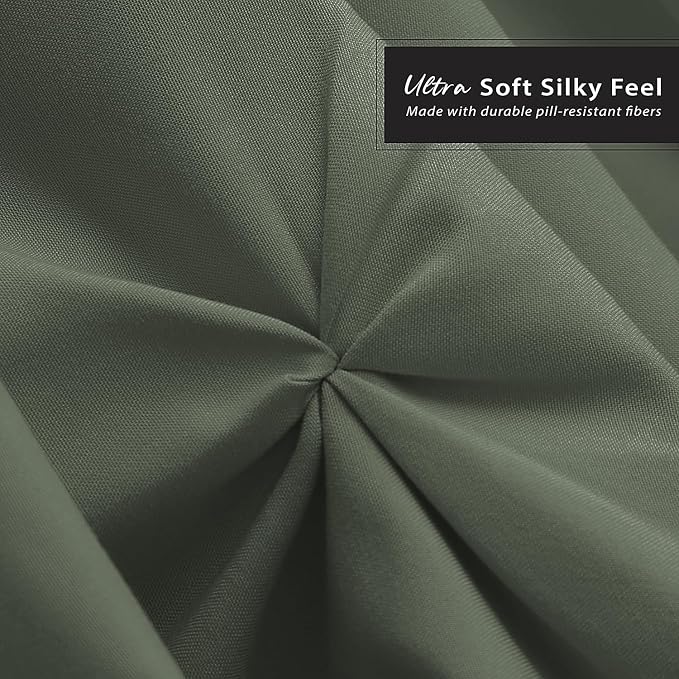 Nestl Olive Green Bed Skirt Twin Size, Pinch Pleat Twin Bed Skirt, Hotel - Image 5