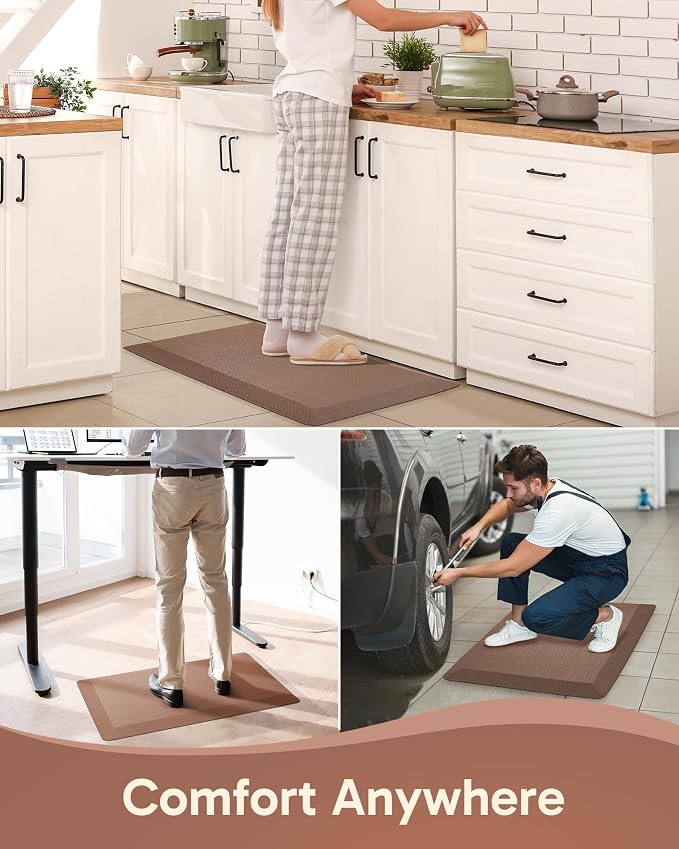 Ophanie Kitchen Mats for Floor, 3/4 inch Thick, 17x24 Anti Fatigue Cushioned Mat - Image 8