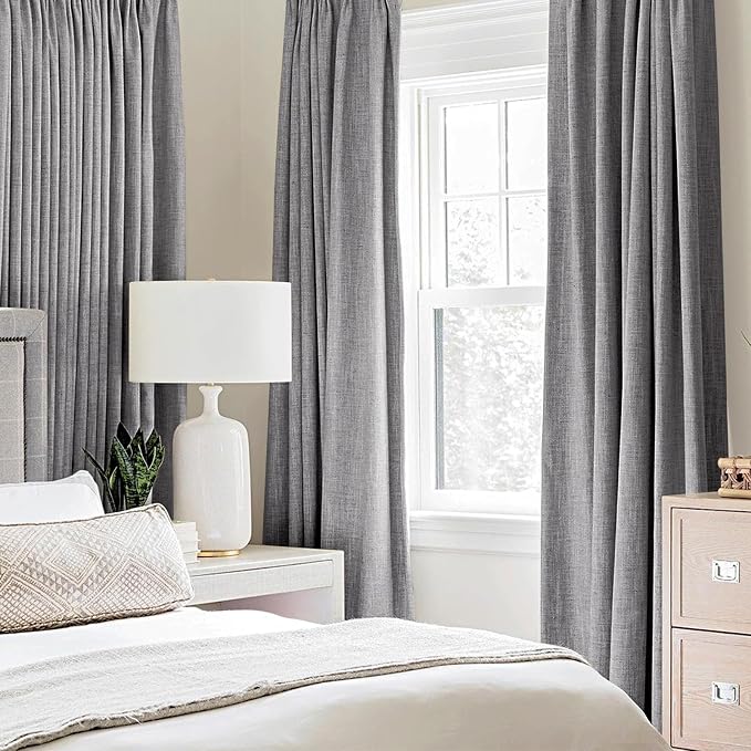 MIULEE Linen Textured 90 Inches Curtains - Image 2