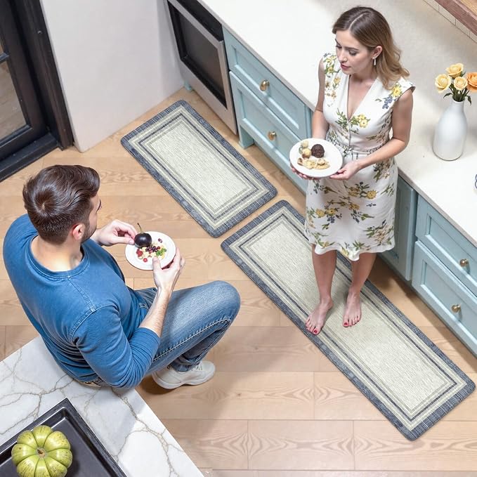 KIMODE Anti Fatigue Kitchen Mat 2PCS, Non-Skid Waterproof Kitchen Rugs - Image 9