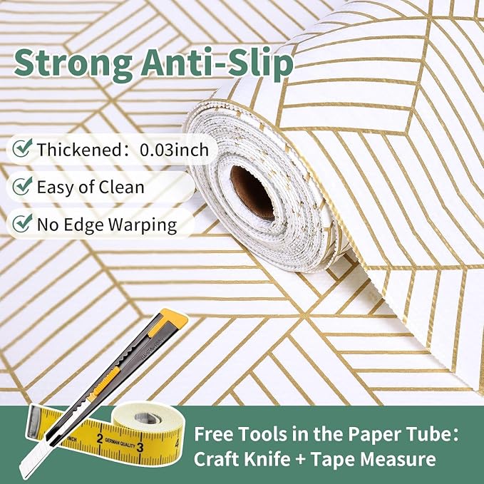 Shelf Liners for Kitchen Cabinets 23.6in x 40FT, Non Adhesive Cabinet Liner - Image 2