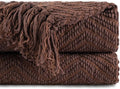 BATTILO HOME Dark Brown Throw Blanket by BATTILOHOME