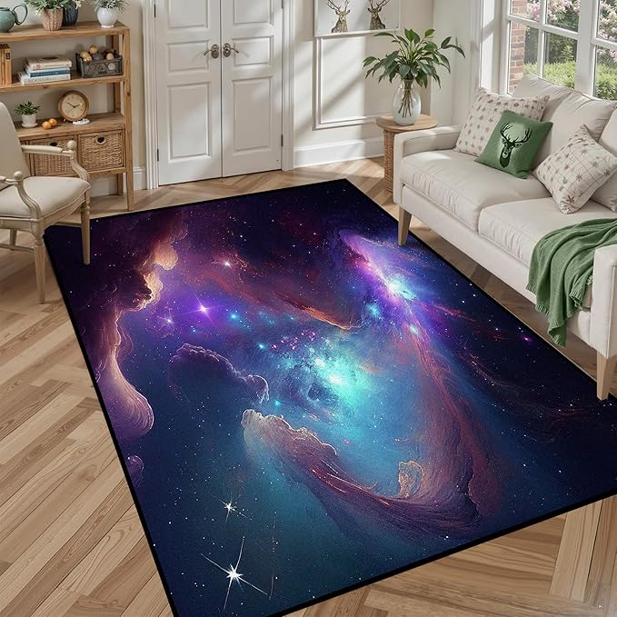 5' X 7' Galaxy Area Rug Bedroom Living Room by CERYUEE