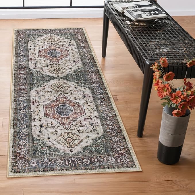 Lahome Oriental Washable Hallway Runner Rug, 2x6 Runners by Lahome