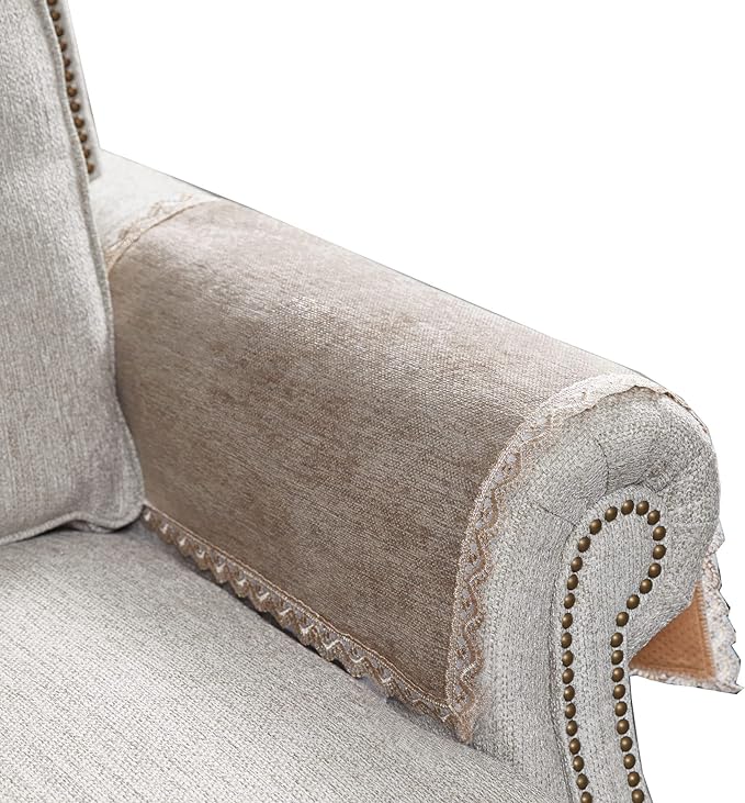 MINJIATEX Couch arm Covers, Non-Slip lace Sofa arm Cover Set of 2 Washable Sofa by MINJIATEX