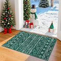 KUTA Christmas Rugs for Entryway, Ultra Soft Vintage Geometric Low-Pile Indoor by KUTA