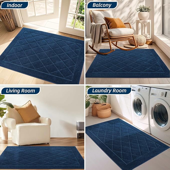 BEQHAUSE Dirt Trapper Door Mat 32" x 48", Doormat Non-Slip Entryway Rugs - Image 8