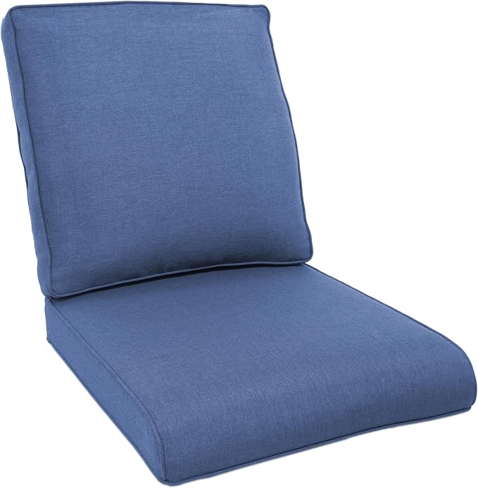 Outdoor Chair Cushions- 22 X 25 Inch High Density Sponge Patio Cushions Deep by NatureComfyOutdoorFurniture
