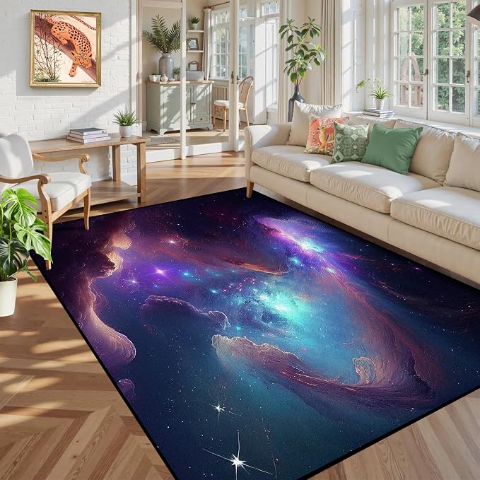 5' X 7' Galaxy Area Rug Bedroom Living Room - Image 5