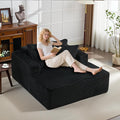 61" Oversized Chaise Lounge Chair Indoor, Boneless Couch Cloud Fluffy Chaise by Unknown