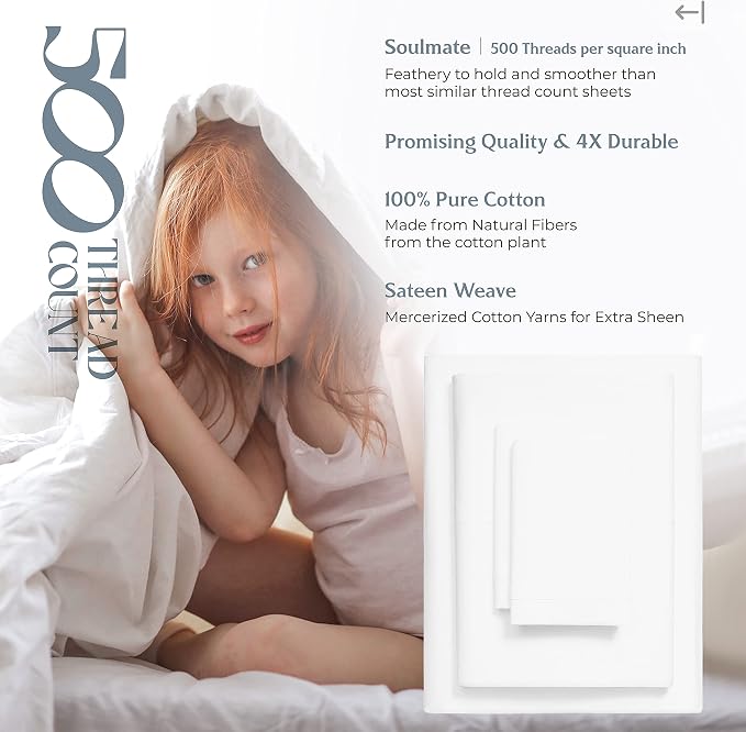 Mayfair Linen 100% Cotton Sheets California King Size Bed Set - Image 6