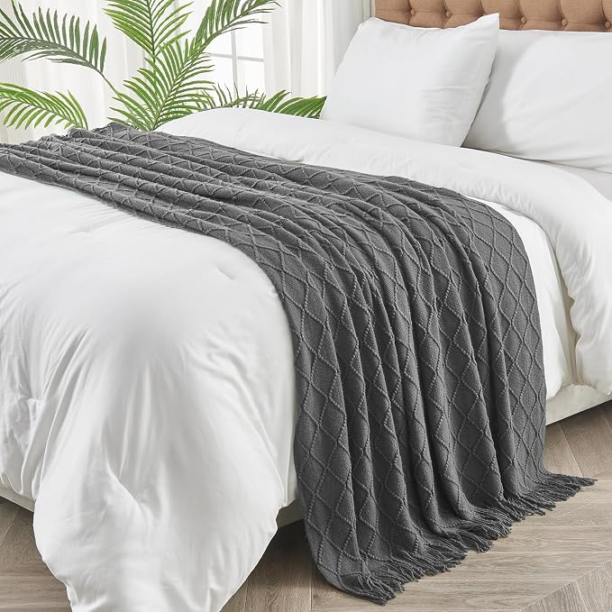 inhand Grey Throw Blanket for Couch and Bed, Soft Living Room Home Decor - Image 6
