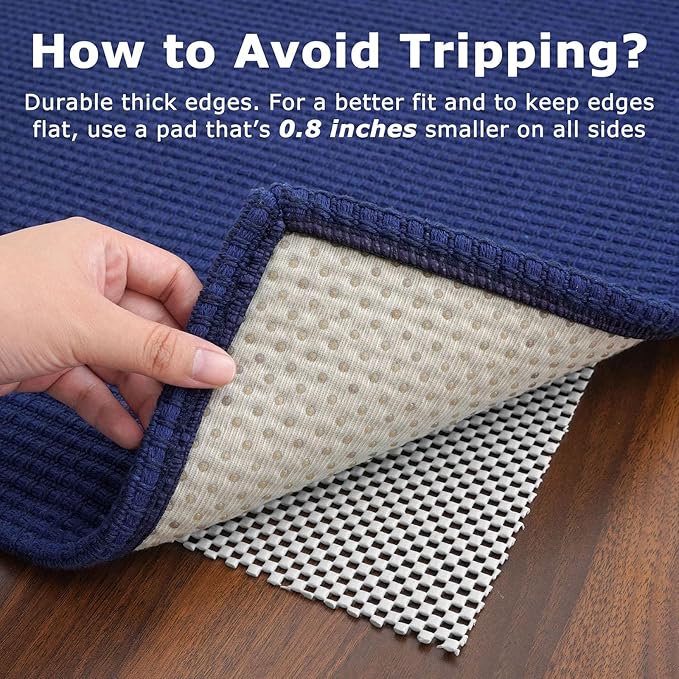 KOZYFLY Washable Area Rug 5x7 ft Rubber Backed Non Slip Rugs - Image 5