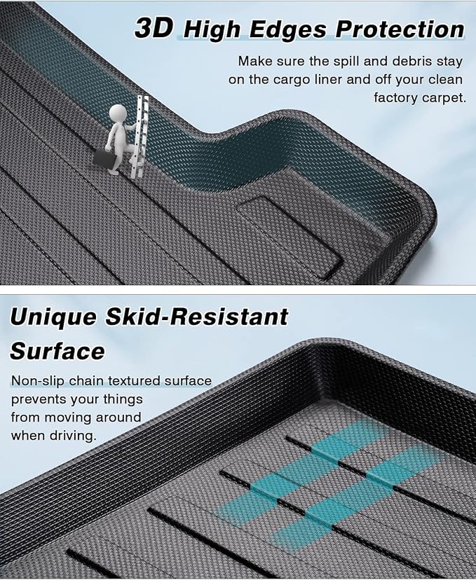 Mixsuper Cargo Liner for Chevrolet Equinox/GMC Terrain 2018-2024, Trunk Mat All - Image 3