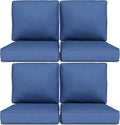 Outdoor Chair Cushions 23" x 24" x 4", Patio Deep Seat Replacement Cushions Set by Pugire