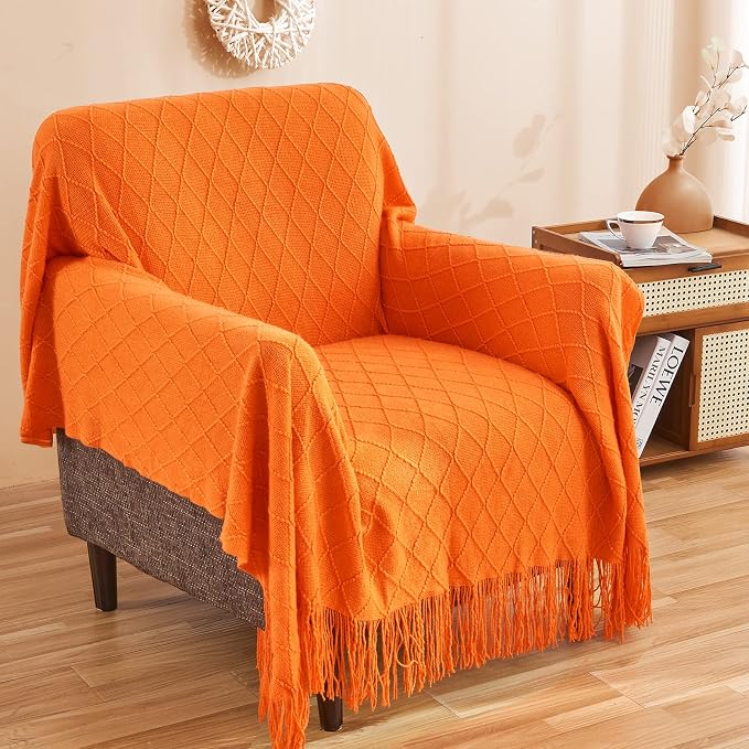 inhand Fall Throw Blanket Burnt Orange - Image 4
